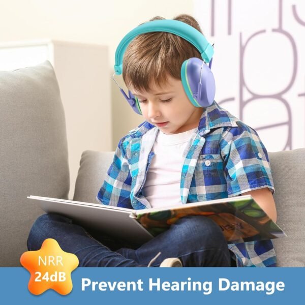 Enfant Casque Anti Bruit Violet 2