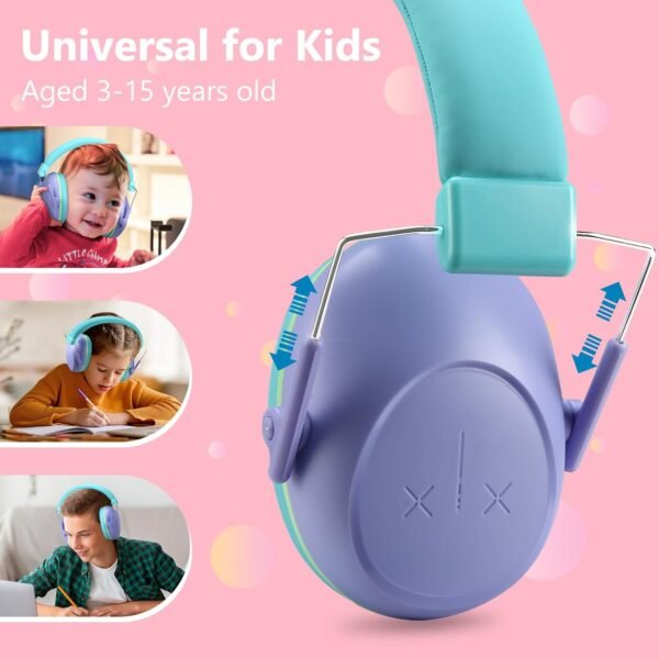 Enfant Casque Anti Bruit Violet 3
