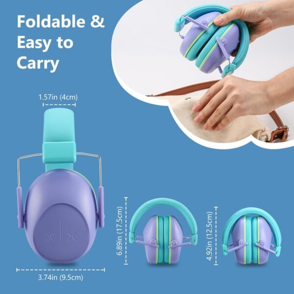 Enfant Casque Anti Bruit Violet 5